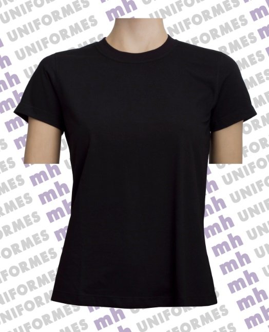 Camiseta feminina manga curta preta 1